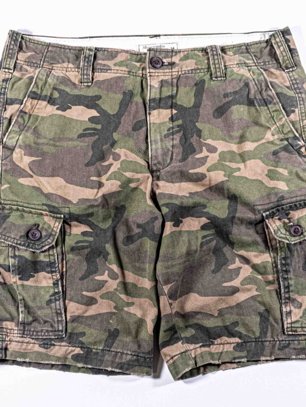 intage Y2K Abercrombie Fitch Military Camo Cargo Shorts Mens Size 34 Utility